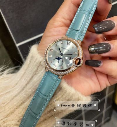 Cartier Fashion Quartz Movement 36*9MM With Diamond Women Watch